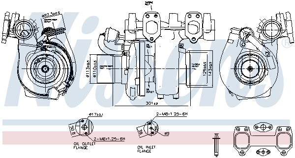 Turbolader Nissens 93335