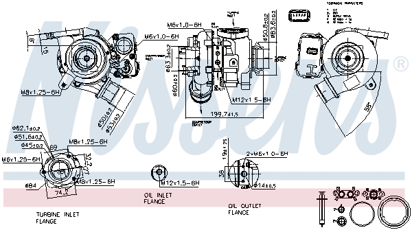 Turbolader Nissens 93432