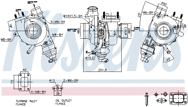 Turbolader Nissens 93476