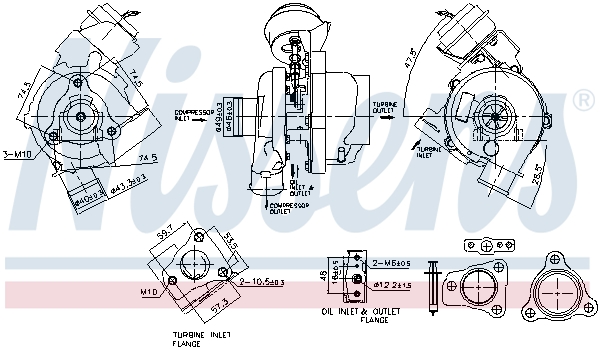 Turbolader Nissens 93497