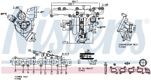 Turbolader Nissens 93505