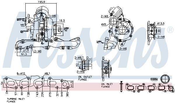 Turbolader Nissens 93506