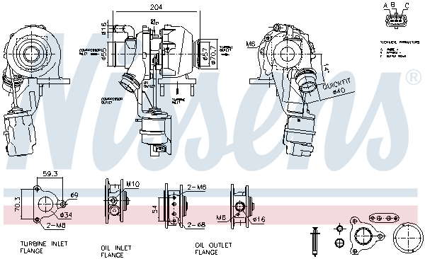 Turbolader Nissens 93509