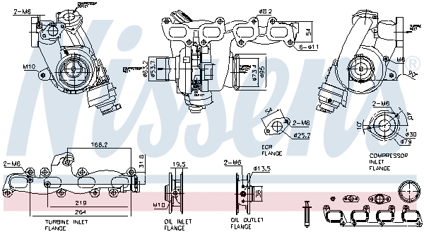 Turbolader Nissens 93515