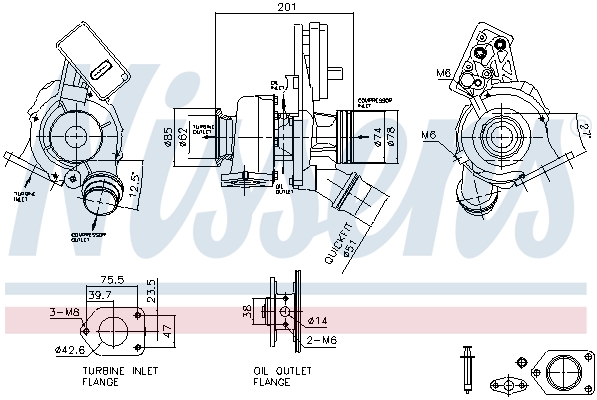 Turbolader Nissens 93519