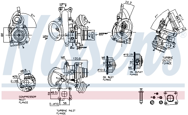 Turbolader Nissens 93524