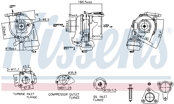 Turbolader Nissens 93525