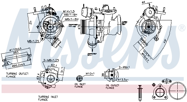 Turbolader Nissens 93526