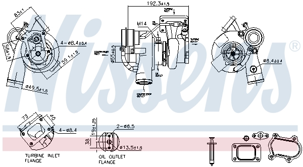 Turbolader Nissens 93528