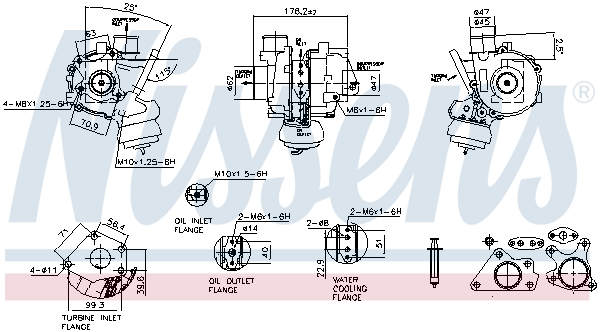 Turbolader Nissens 93550