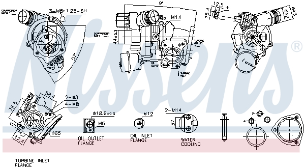 Turbolader Nissens 93557