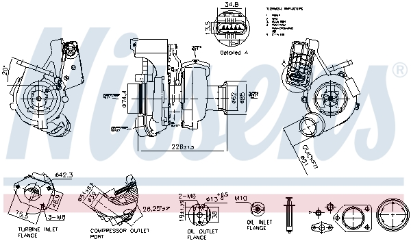 Turbolader Nissens 93564