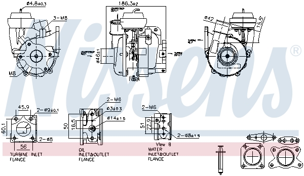 Turbolader Nissens 93615