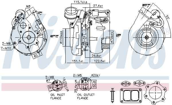 Turbolader Nissens 93617