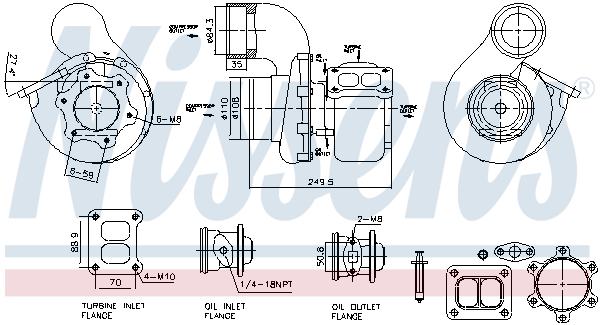 Turbolader Nissens 93618