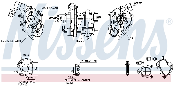 Turbolader Nissens 93667