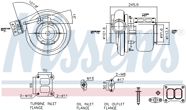 Turbolader Nissens 93681