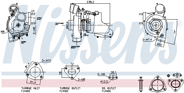 Turbolader Nissens 93730