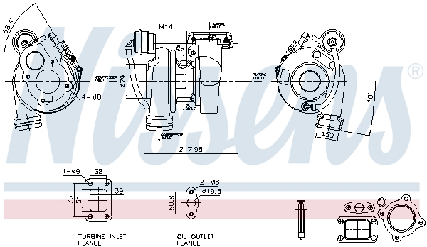 Turbolader Nissens 93760