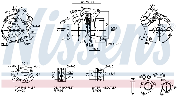 Turbolader Nissens 93830