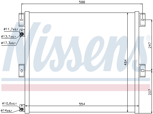 Nissens Airco condensor 940075