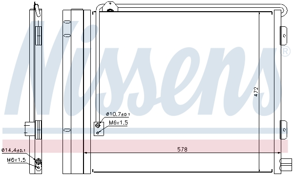 Nissens Airco condensor 940179