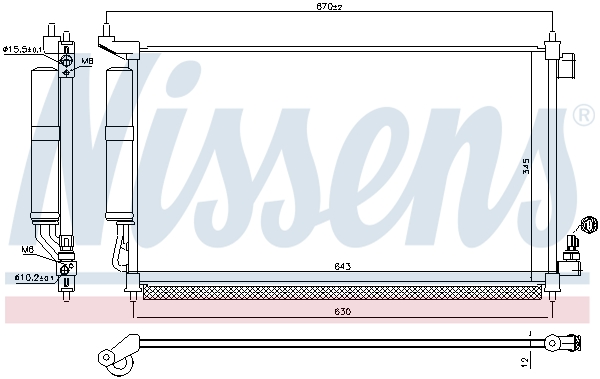Nissens Airco condensor 940476