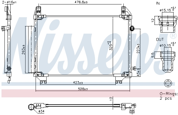 Condensor, airconditioning Nissens 940943