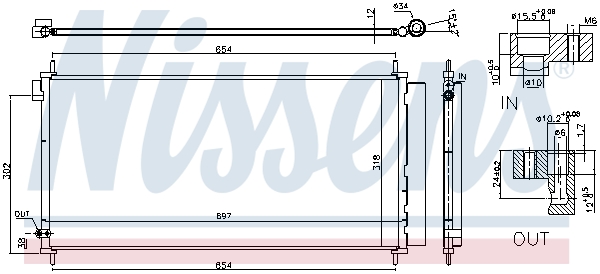 Nissens Airco condensor 941038