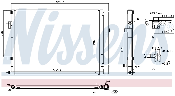 Nissens Airco condensor 941162
