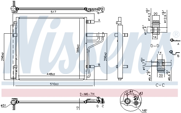 Nissens Airco condensor 941186