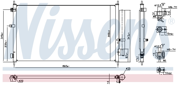Nissens Airco condensor 941233