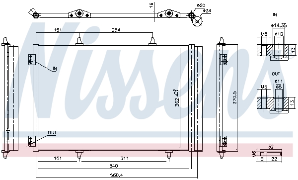 Airco condensor Nissens 941276