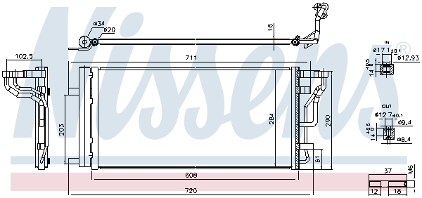 Airco condensor Nissens 941289