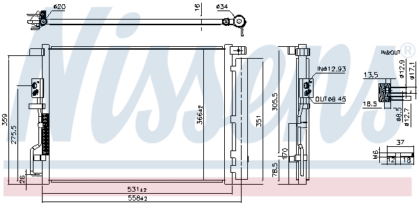 Airco condensor Nissens 941290