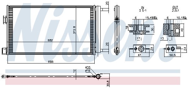 Condensor, airconditioning Nissens 941386