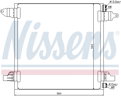 Airco condensor Nissens 94569