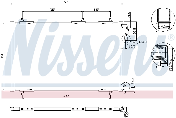 Nissens Airco condensor 94855