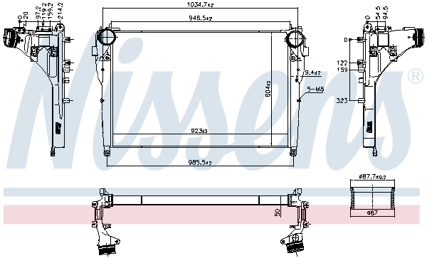 Interkoeler Nissens 961570