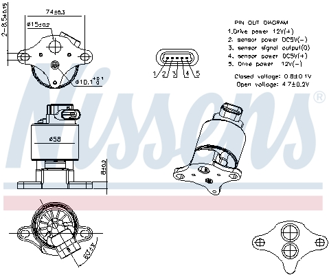 EGR-klep Nissens 98360