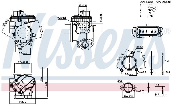 EGR-klep Nissens 98410