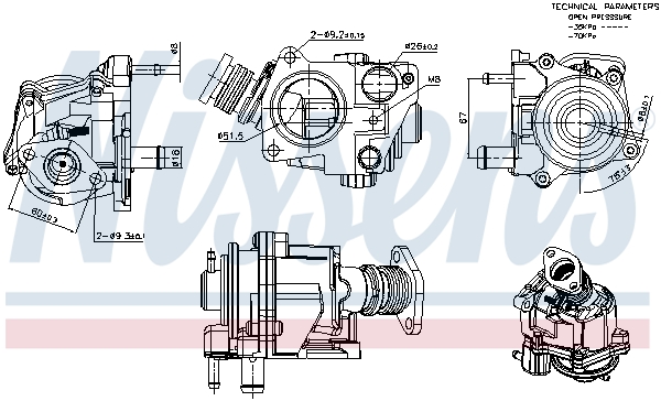 EGR-klep Nissens 98424