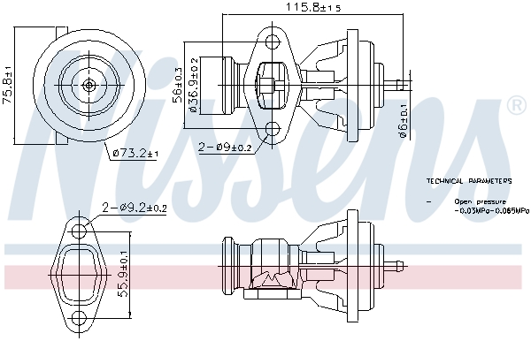 EGR-klep Nissens 98439