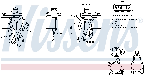 EGR-klep Nissens 98463