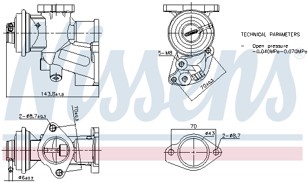 EGR-klep Nissens 98476