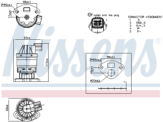 EGR-klep Nissens 98523