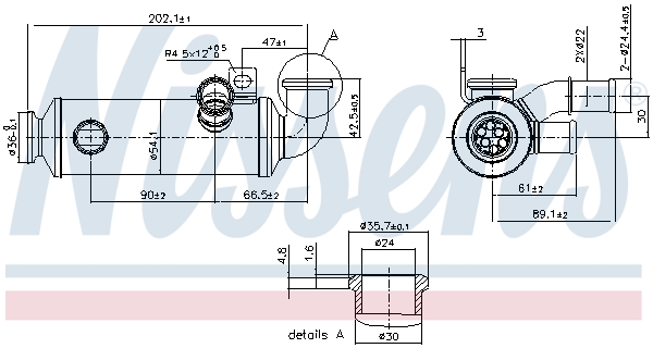 EGR koeler Nissens 989274