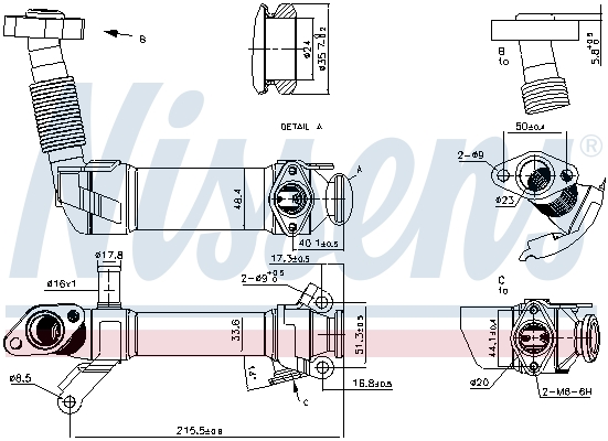 EGR koeler Nissens 989281