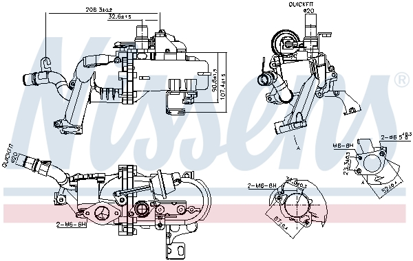 EGR koeler Nissens 989285