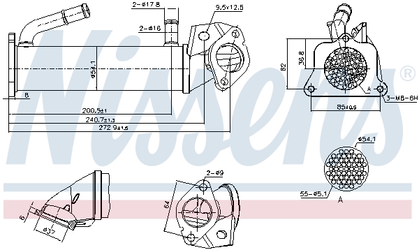 EGR koeler Nissens 989321